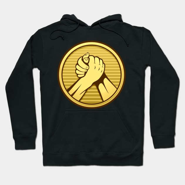 Arm Wrestling Gold Hoodie by sifis